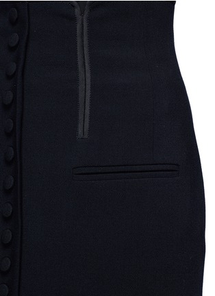 Detail View - Click To Enlarge - LANVIN - Button front wool blend A-line skirt
