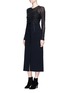 Figure View - Click To Enlarge - LANVIN - Button front wool blend A-line skirt