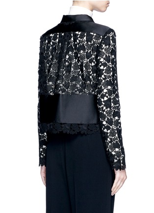 Back View - Click To Enlarge - LANVIN - Satin panel floral guipure lace jacket