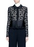 Main View - Click To Enlarge - LANVIN - Satin panel floral guipure lace jacket