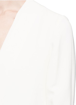 Detail View - Click To Enlarge - LANVIN - Slit front V-neck crepe maxi dress
