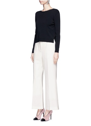 Figure View - Click To Enlarge - LANVIN - Wool twill high waist flared pants