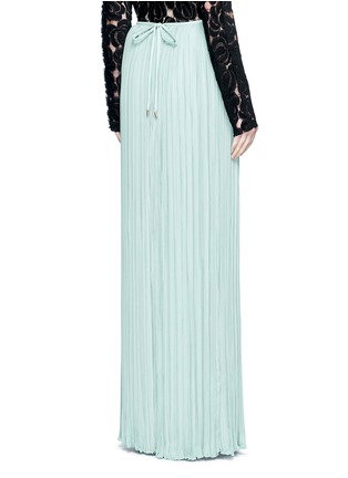 Back View - Click To Enlarge - LANVIN - Pleated silk georgette maxi skirt