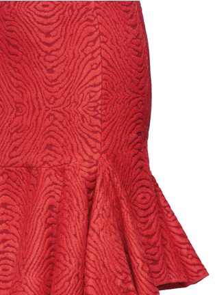 Detail View - Click To Enlarge - LANVIN - Graphic intarsia kick flare knit skirt