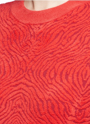 Detail View - Click To Enlarge - LANVIN - Graphic intarsia brushed sweater