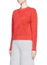 Front View - Click To Enlarge - LANVIN - Graphic intarsia brushed sweater