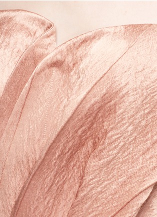 Detail View - Click To Enlarge - LANVIN - Crinkled wool-silk sweetheart neck gown
