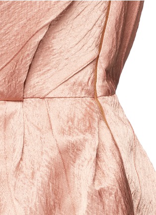 Detail View - Click To Enlarge - LANVIN - Crinkled wool-silk sweetheart neck gown