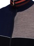 Detail View - Click To Enlarge - PAUL SMITH - Colourblock wool-silk turtleneck cardigan