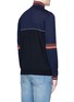 Back View - Click To Enlarge - PAUL SMITH - Colourblock wool-silk turtleneck cardigan