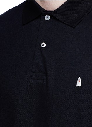 Detail View - Click To Enlarge - PAUL SMITH - Ghost embroidery cotton polo shirt