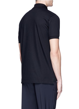 Back View - Click To Enlarge - PAUL SMITH - Ghost embroidery cotton polo shirt