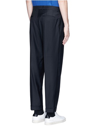 Back View - Click To Enlarge - PAUL SMITH - Roll cuff wool pants
