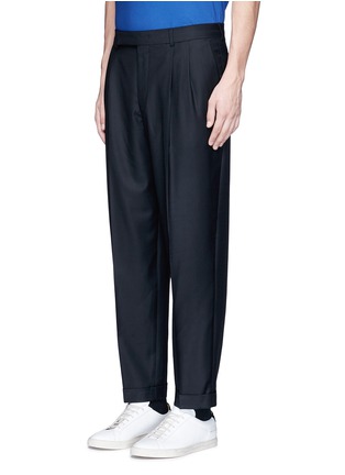 Front View - Click To Enlarge - PAUL SMITH - Roll cuff wool pants