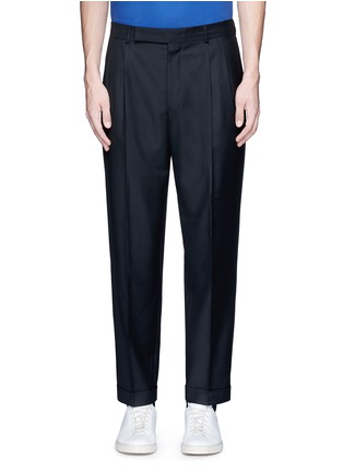 Main View - Click To Enlarge - PAUL SMITH - Roll cuff wool pants