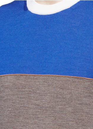 Detail View - Click To Enlarge - PAUL SMITH - Colourblock stripe wool-silk sweater