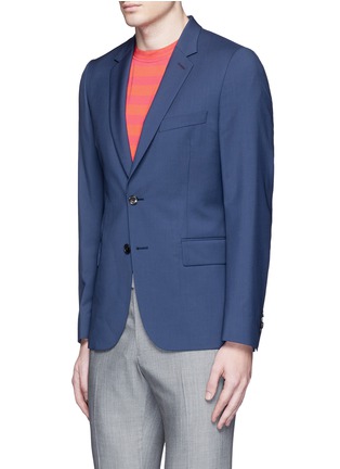 Front View - Click To Enlarge - PAUL SMITH - 'Soho' wool-Mohair hopsack blazer