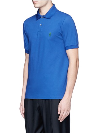Front View - Click To Enlarge - PAUL SMITH - x Gufram cactus embroidery polo shirt