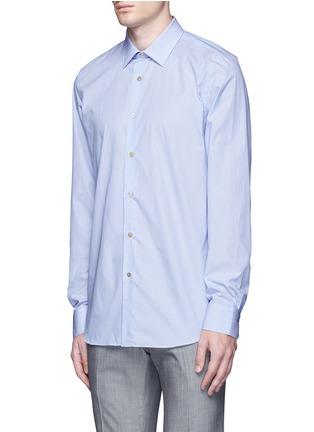 Front View - Click To Enlarge - PAUL SMITH - Dot pinstripe poplin shirt