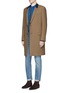 Figure View - Click To Enlarge - PAUL SMITH - Band collar mercerised cotton shirt