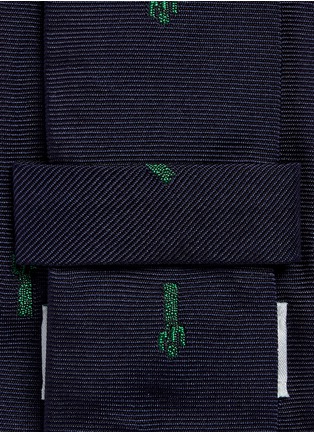 Detail View - Click To Enlarge - PAUL SMITH - x Gufram cactus embroidery silk tie