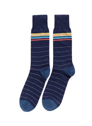 Main View - Click To Enlarge - PAUL SMITH - Metallic stripe socks