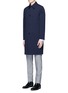 Front View - Click To Enlarge - PAUL SMITH - Water resistant bonded wool twill coat