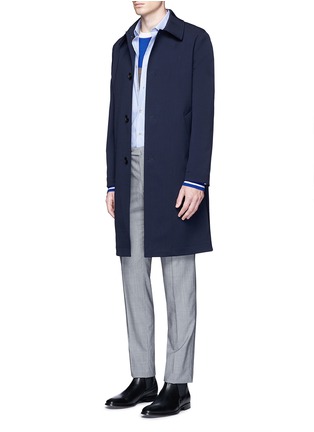 Figure View - Click To Enlarge - PAUL SMITH - Water resistant bonded wool twill coat
