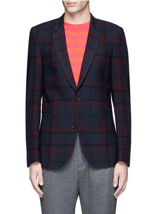 Main View - Click To Enlarge - PAUL SMITH - 'Soho' muted check plaid wool blazer