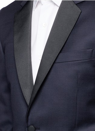 Detail View - Click To Enlarge - PAUL SMITH - 'Soho' repp trim dot dobby tuxedo suit