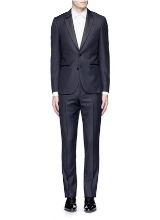 Main View - Click To Enlarge - PAUL SMITH - 'Soho' repp trim dot dobby tuxedo suit