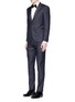 Figure View - Click To Enlarge - PAUL SMITH - 'Soho' repp trim dot dobby tuxedo suit