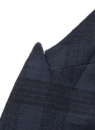 Detail View - Click To Enlarge - PAUL SMITH - 'Soho' bouclé check plaid double breasted soft blazer