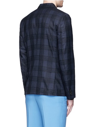 Back View - Click To Enlarge - PAUL SMITH - 'Soho' bouclé check plaid double breasted soft blazer