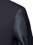 Detail View - Click To Enlarge - PAUL SMITH - Leather sleeve stretch hopsack bomber jacket