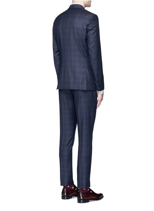 Back View - Click To Enlarge - PAUL SMITH - 'Soho' contrast check wool suit