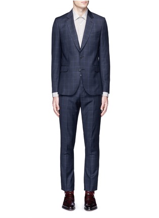Main View - Click To Enlarge - PAUL SMITH - 'Soho' contrast check wool suit