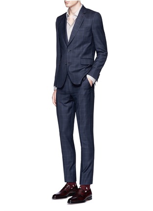 Figure View - Click To Enlarge - PAUL SMITH - 'Soho' contrast check wool suit