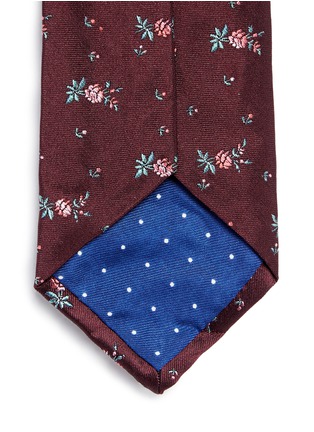 Detail View - Click To Enlarge - PAUL SMITH - Floral embroidery silk tie