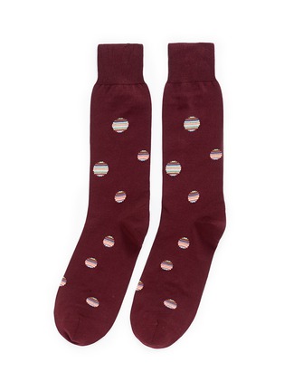 Main View - Click To Enlarge - PAUL SMITH - Multi Stripe polka dot socks