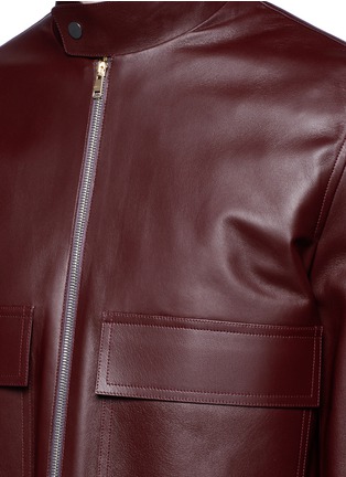 Detail View - Click To Enlarge - PAUL SMITH - Leather flight jacket