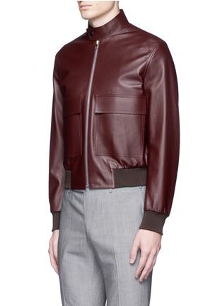 Front View - Click To Enlarge - PAUL SMITH - Leather flight jacket