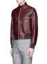 Front View - Click To Enlarge - PAUL SMITH - Leather flight jacket