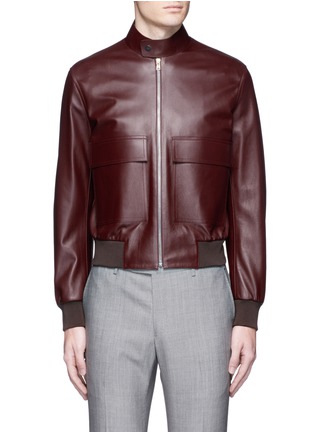 Main View - Click To Enlarge - PAUL SMITH - Leather flight jacket