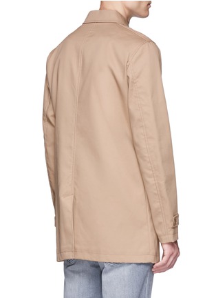 Back View - Click To Enlarge - TOPMAN - Teflon® twill Mackintosh coat