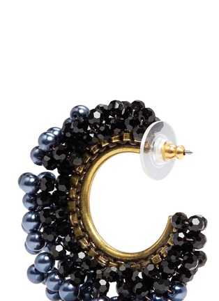 Detail View - Click To Enlarge - MIRIAM HASKELL - Bead cluster hoop earrings