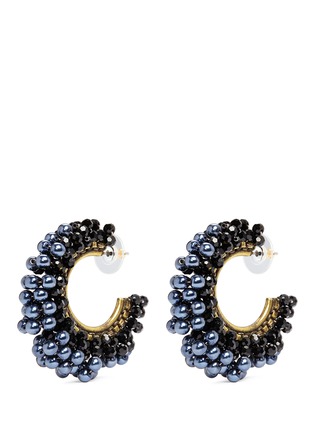 Main View - Click To Enlarge - MIRIAM HASKELL - Bead cluster hoop earrings