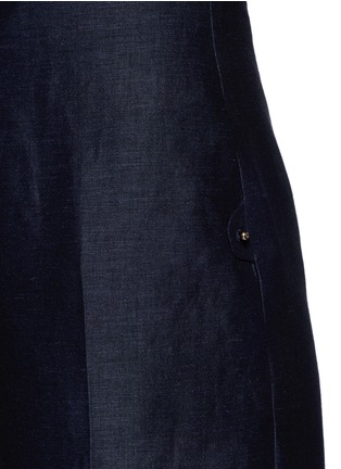 Detail View - Click To Enlarge - ESTEBAN CORTAZAR - Cutout back stretch linen-cotton jumpsuit