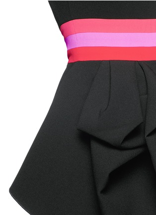 Detail View - Click To Enlarge - ROKSANDA - 'Kenzey' stripe peplum cady crepe jumpsuit