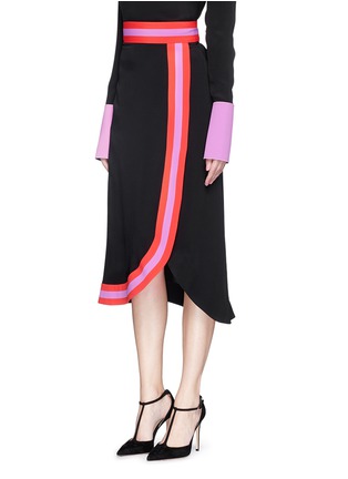 Front View - Click To Enlarge - ROKSANDA - 'Teegan' faux wrap silk blend crepe skirt
